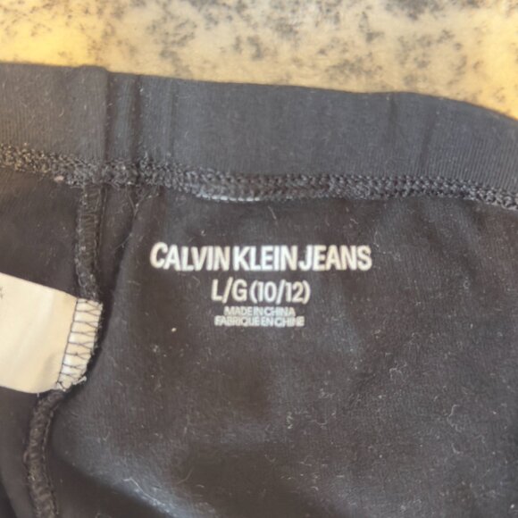 2 Calvin Klein Kids Black Leggings – Size L (10/12) - Picture 4 of 4